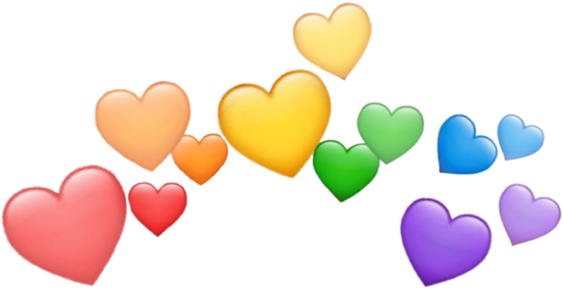 Colorful Hearts Filter Graphic