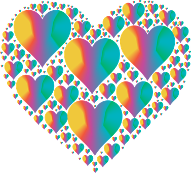 Colorful Hearts Pattern