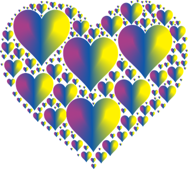 Colorful Hearts Pattern