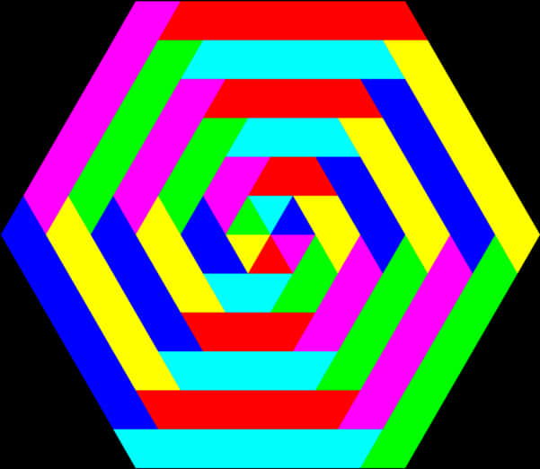 Colorful Hexagon Pattern PNG with transparent background