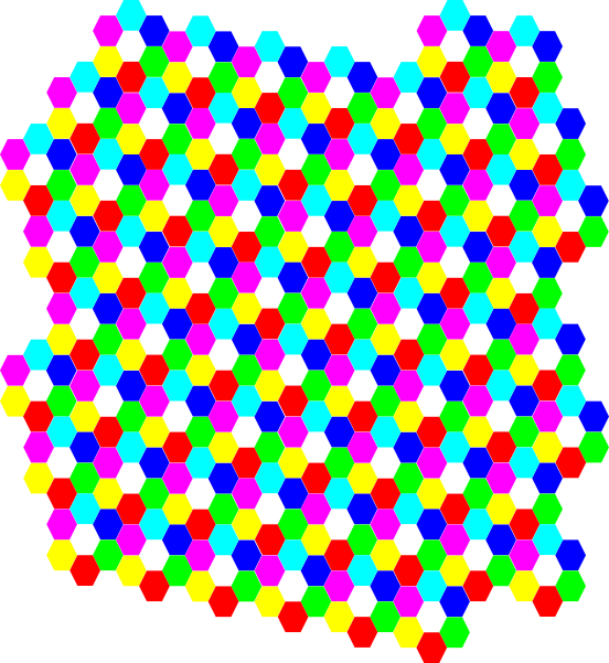 Colorful Hexagon Pattern