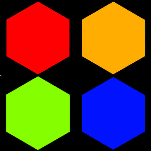 Colorful Hexagons Graphic PNG with transparent background