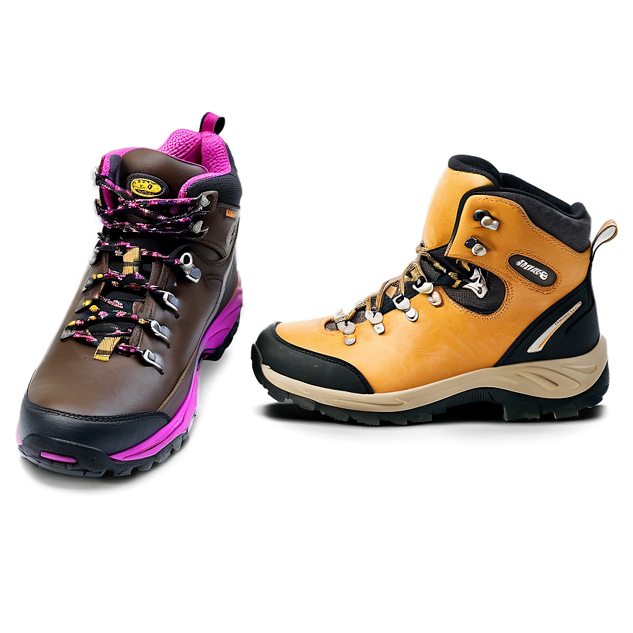 Colorful Hiking Boot Selection Png Mde36