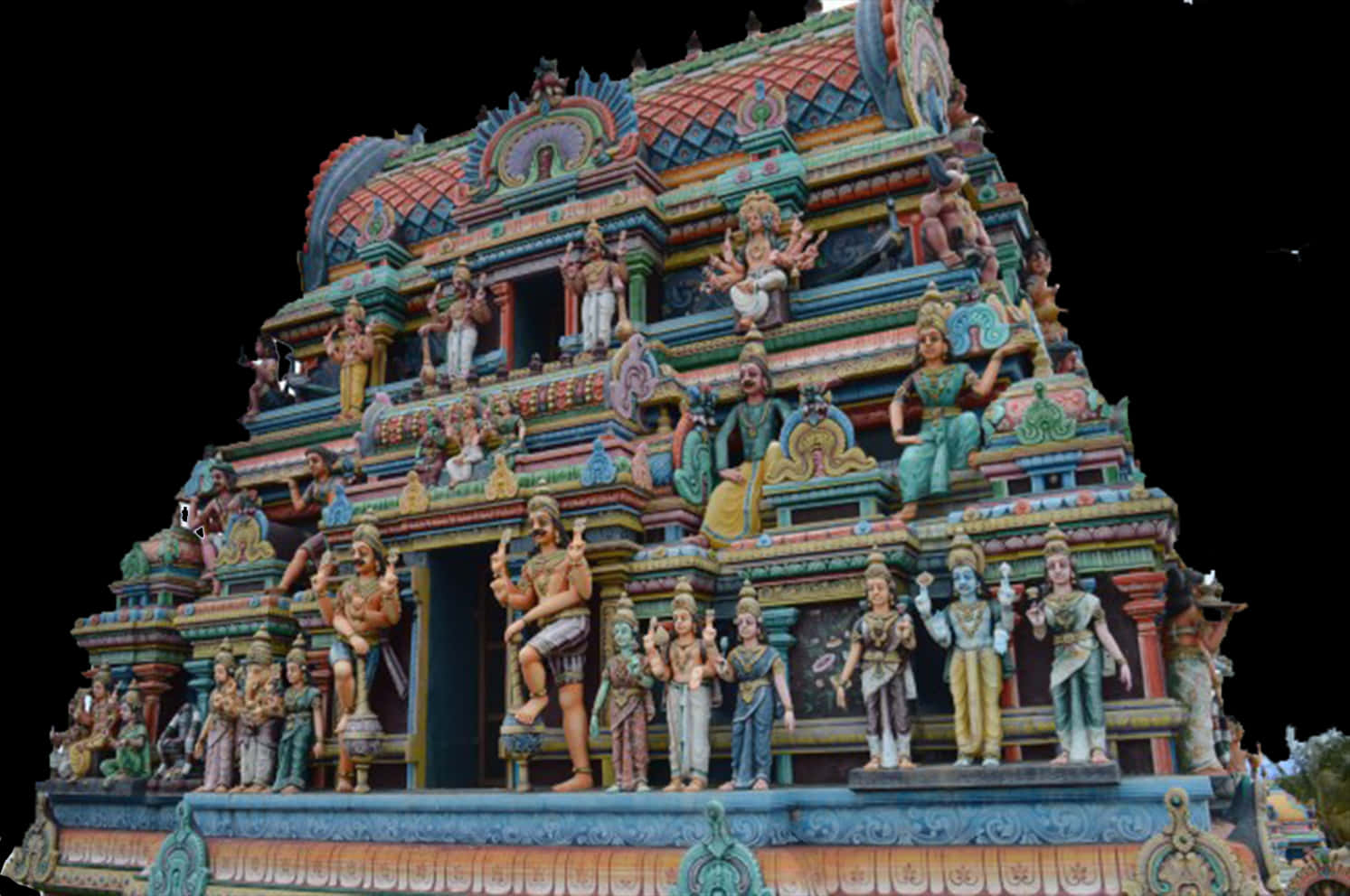 Colorful_ Hindu_ Temple_ Gopuram