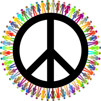 Colorful Human Chain Circle