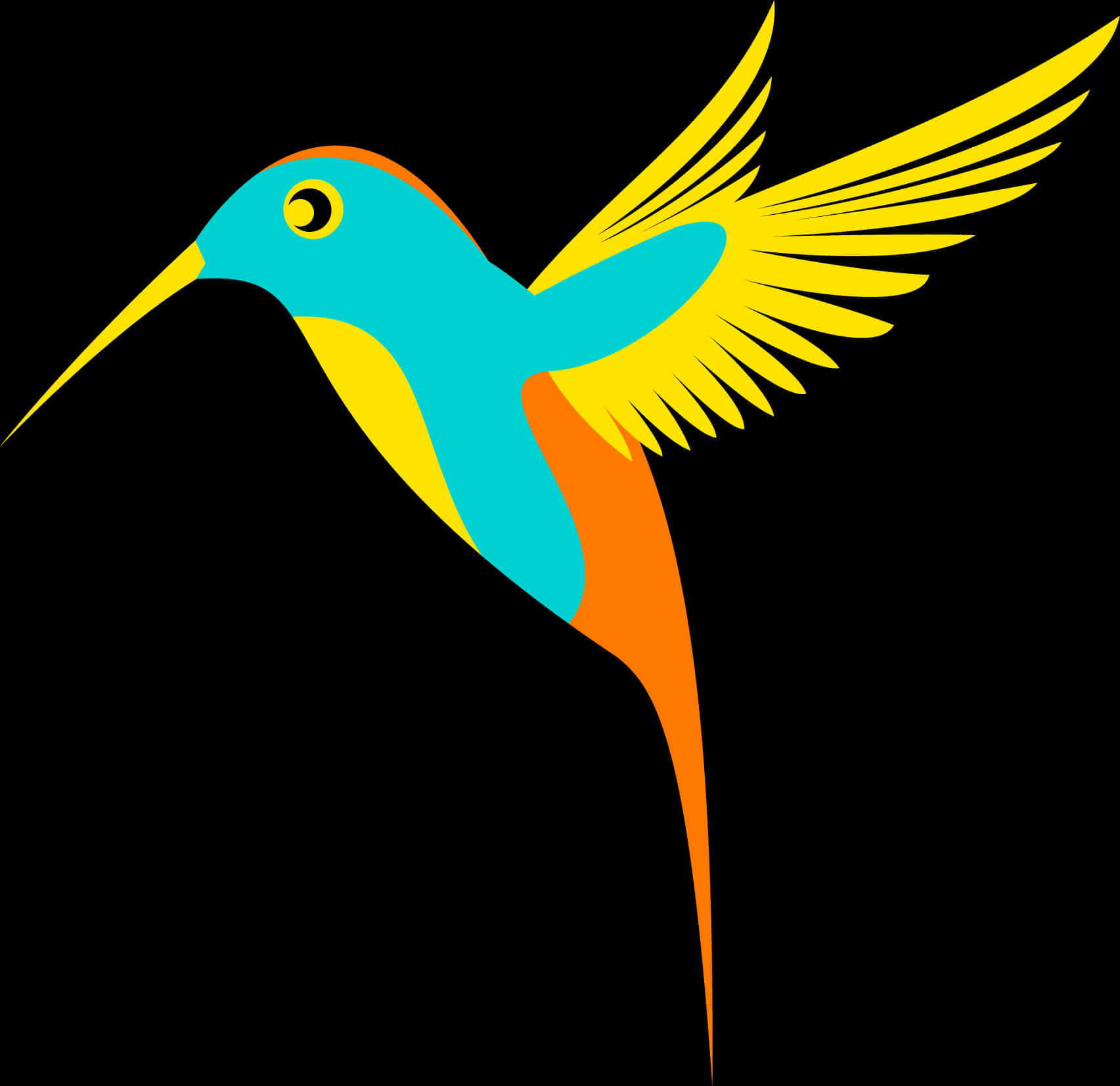 Colorful Hummingbird Vector Art