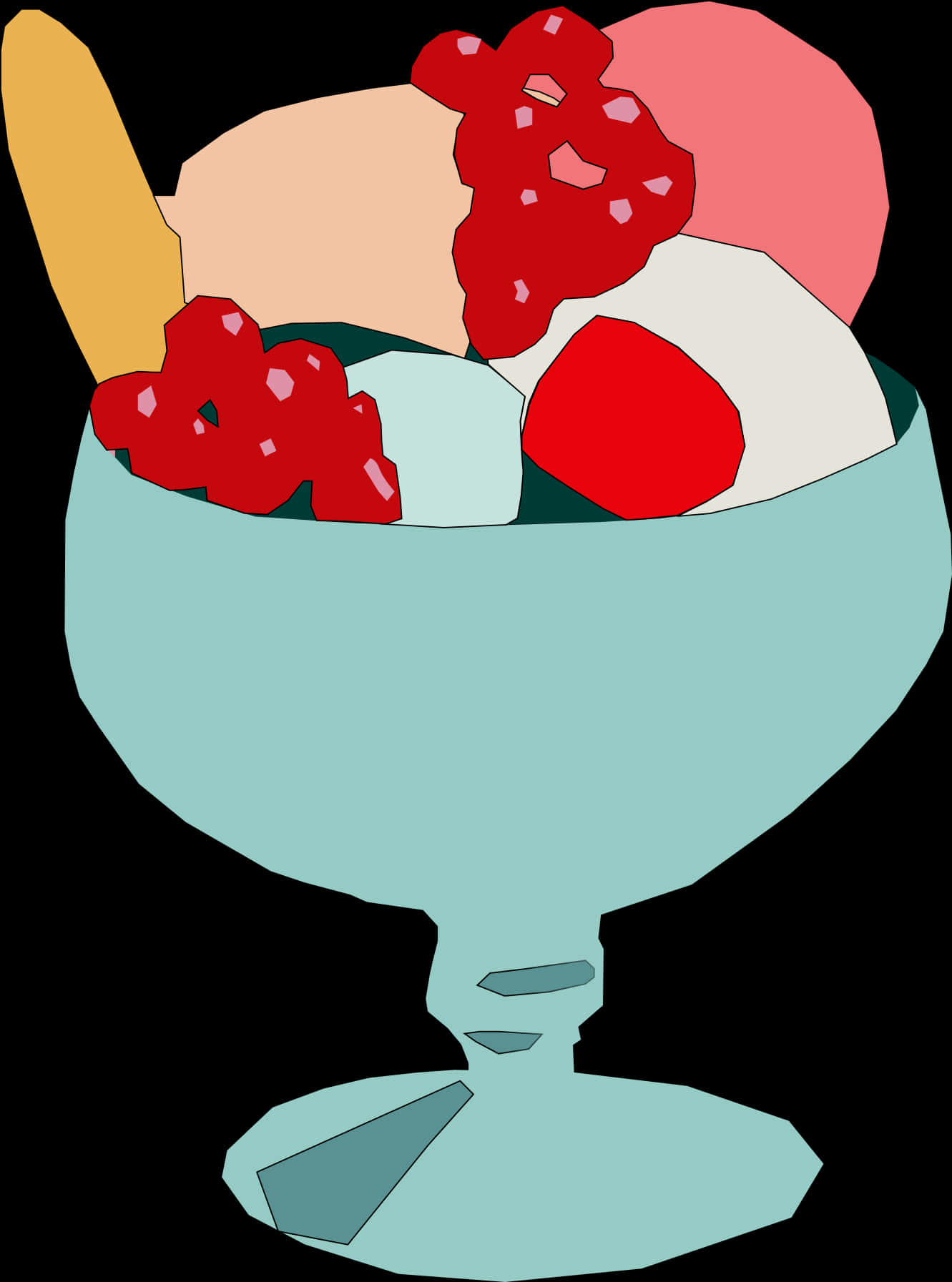 Colorful Ice Cream Sundae Clipart