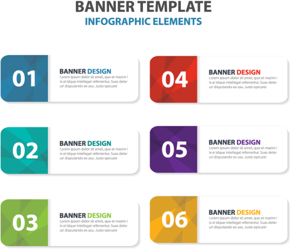 Vector Banner Abstract - Template Infographic Png Free, Transparent Png PNG with transparent background