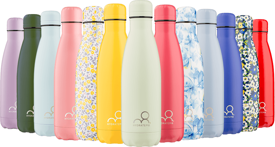 Colorful Insulated Water Bottles PNG with transparent background