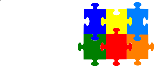 Colorful Interlocking Puzzle Pieces