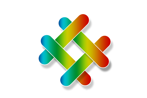 Colorful Interlocking Rings Graphic PNG with transparent background