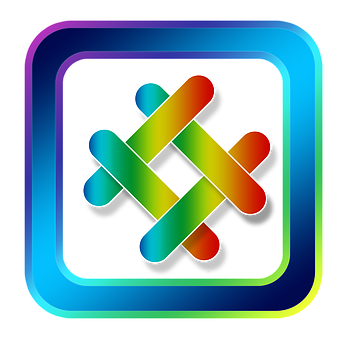 Colorful Interlocking Squares Icon