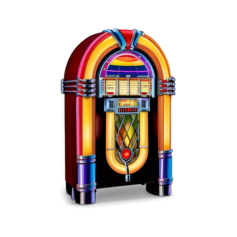 Colorful Jukebox Illustration Png Koj