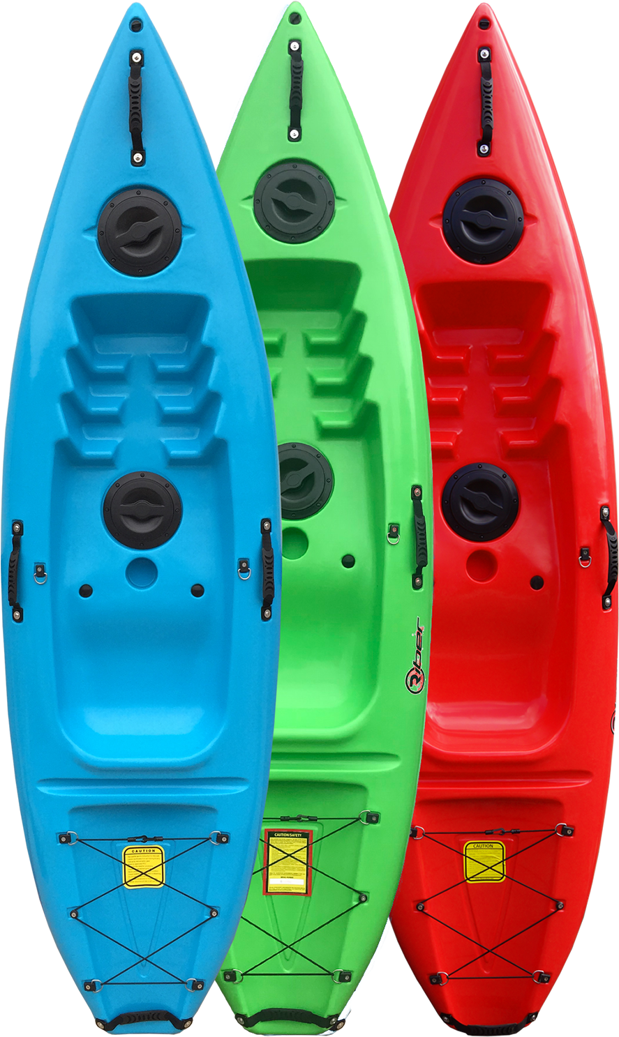Colorful Kayaks Vertical Display PNG with transparent background