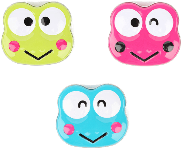 Colorful Keroppi Faces PNG with transparent background