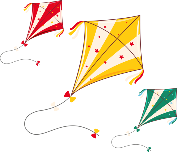 Transparent Makar Sankranti Line Kite For Happy Makar - Colorful Kite Png, Png Download PNG with transparent background