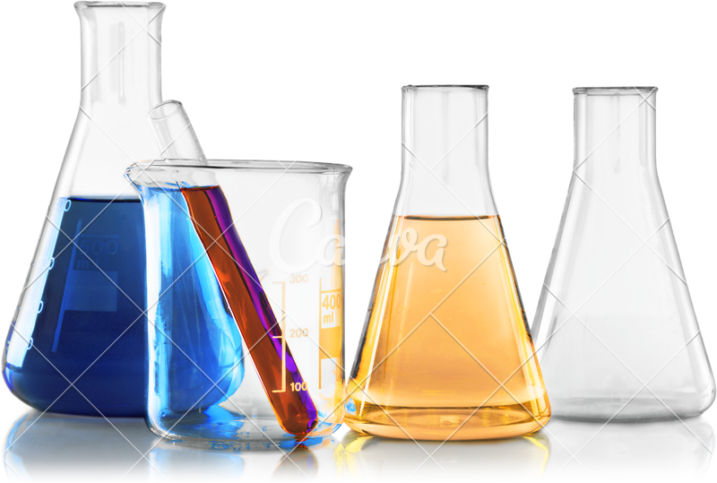 Colorful Laboratory Glassware