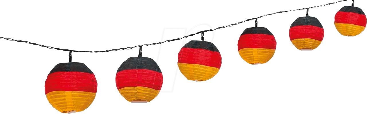 Led German Flag String Lights, Battery-operated Goobay - Guirlande Allemagne, HD Png Download PNG with transparent background