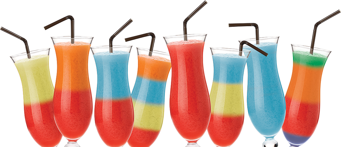 Colorful Layered Cocktails