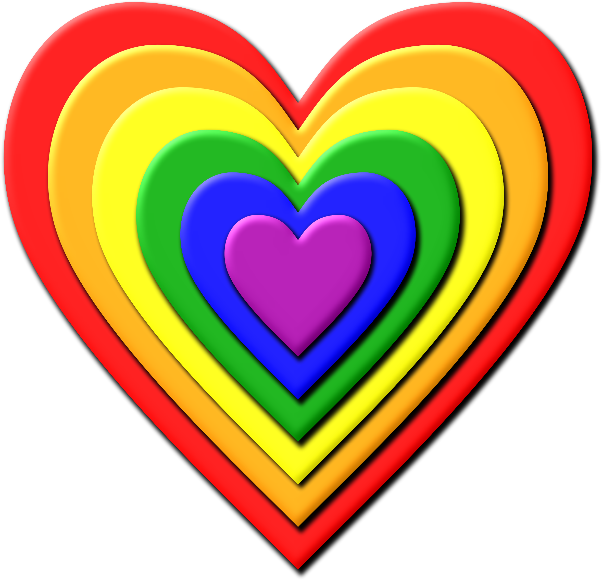 Colorful Layered Heart Vector