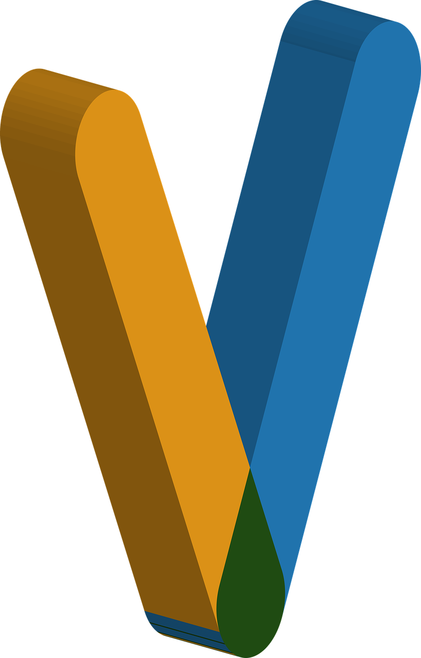 Colorful Letter V Graphic