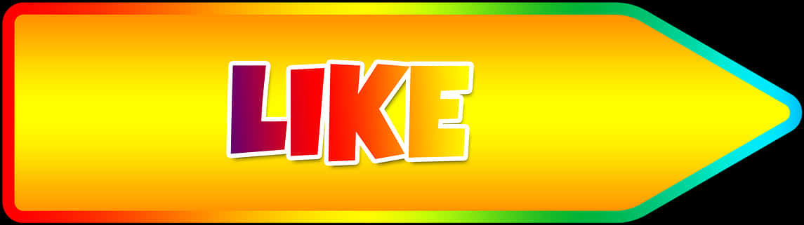 Colorful Like Button Graphic PNG with transparent background