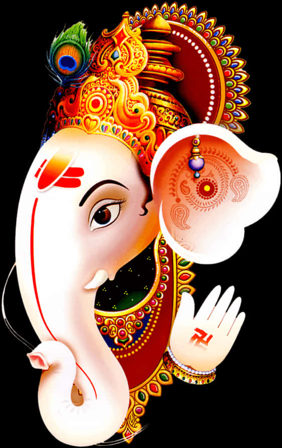 Colorful Lord Ganesha Artwork