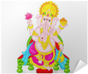 Colorful Lord Ganesha Illustration