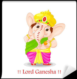 Colorful Lord Ganesha Illustration