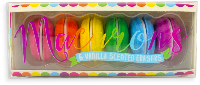 Colorful Set Of Macaron Shaped Erasers - Macaron Erasers, HD Png Download PNG image with a transparent background, free high-resolution download