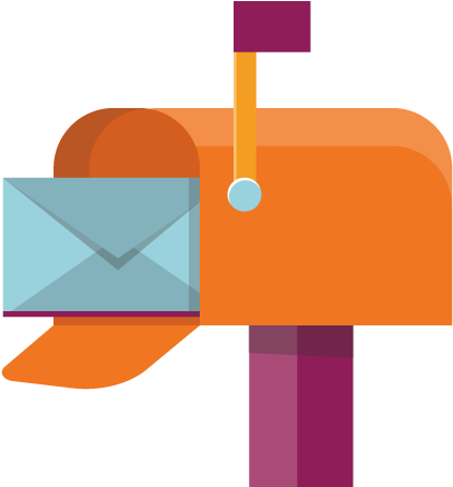 Colorful Mailbox Vector PNG image with a transparent background, free high-resolution download