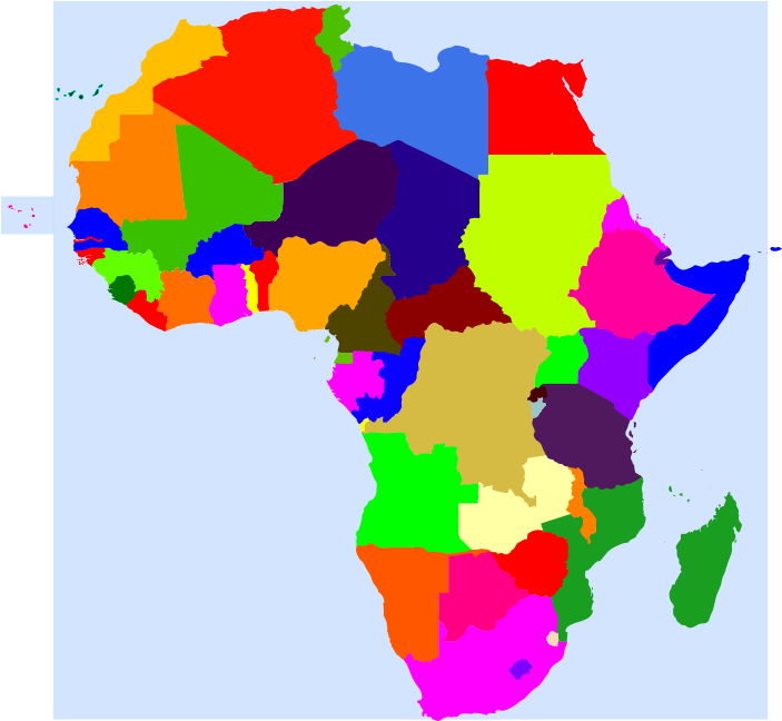 Color Blank Map Of Africa, HD Png Download PNG with transparent background