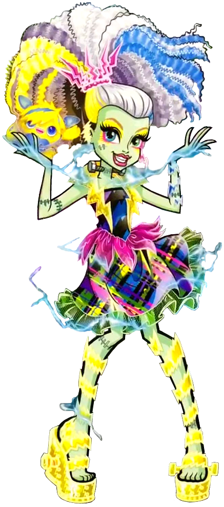 Frankie Stein Love Monster, Monster High Art, Monster - Monster High Electrified Frankie, HD Png Download PNG with transparent background