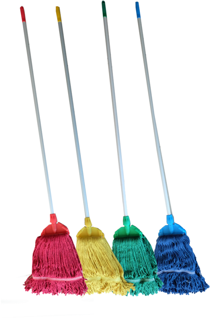 Colorful Mops In A Row