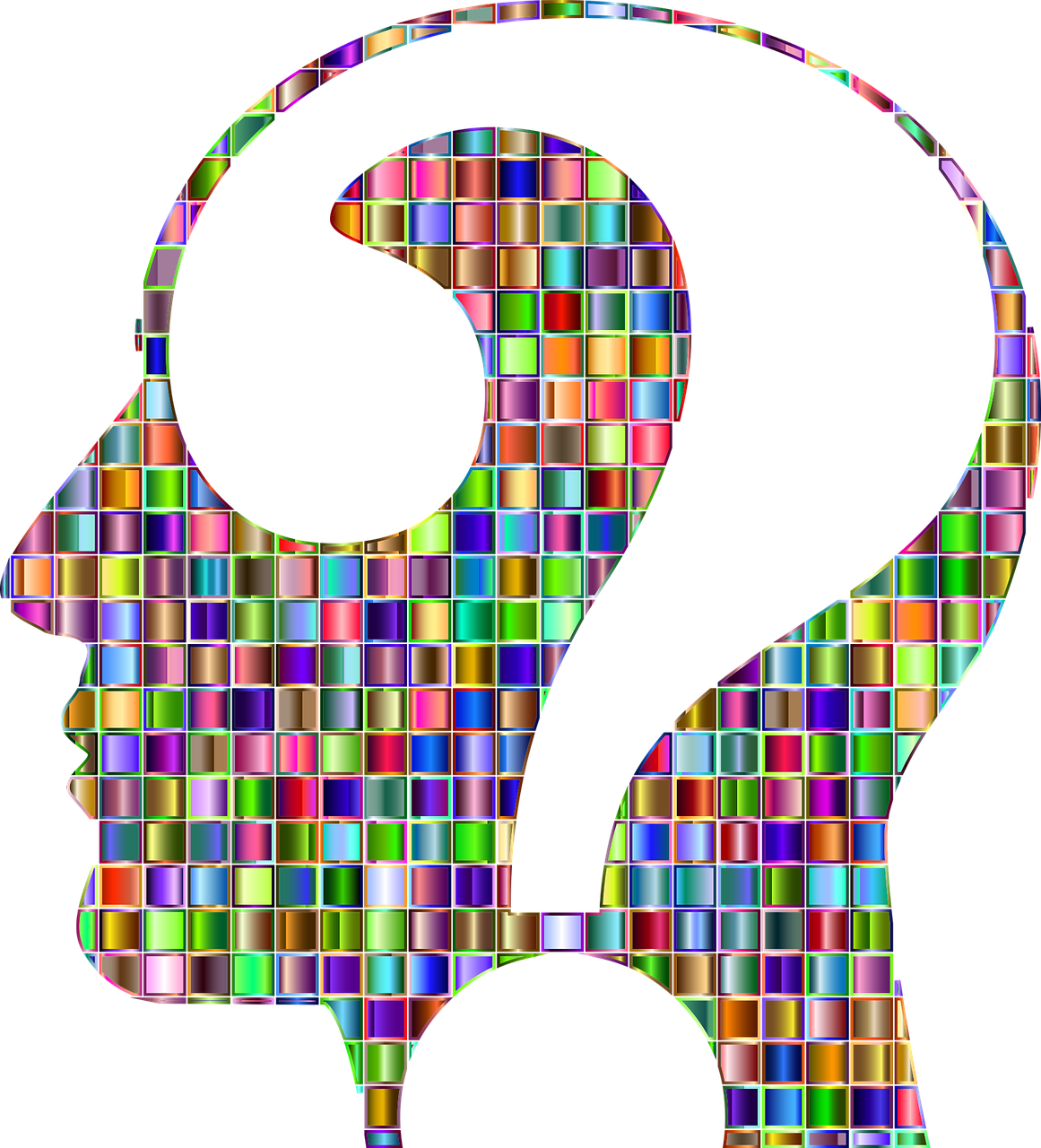 Area,tartan,line - Transparent Rainbow Question Mark, HD Png Download PNG with transparent background