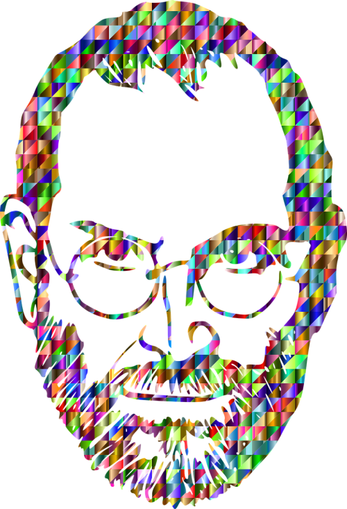 Colorful Mosaic Steve Jobs Portrait