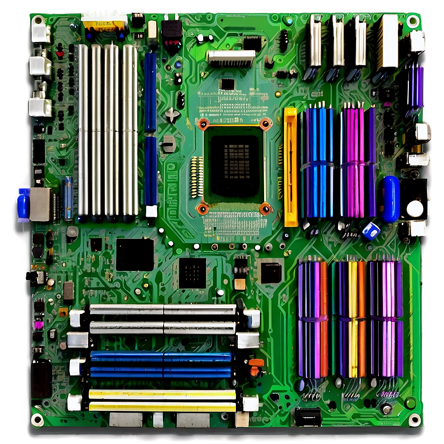 Colorful Motherboard Background Png Bvl91
