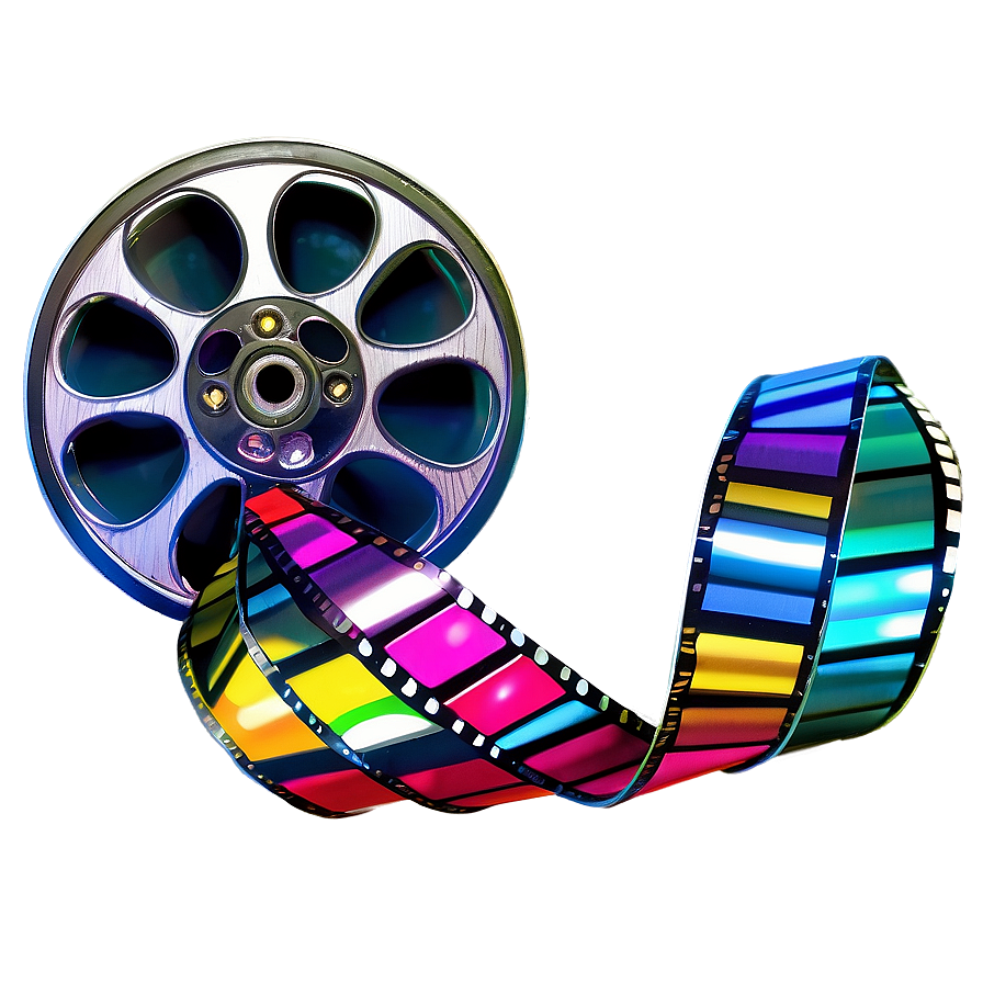 Colorful Movie Reel Graphic Png 76