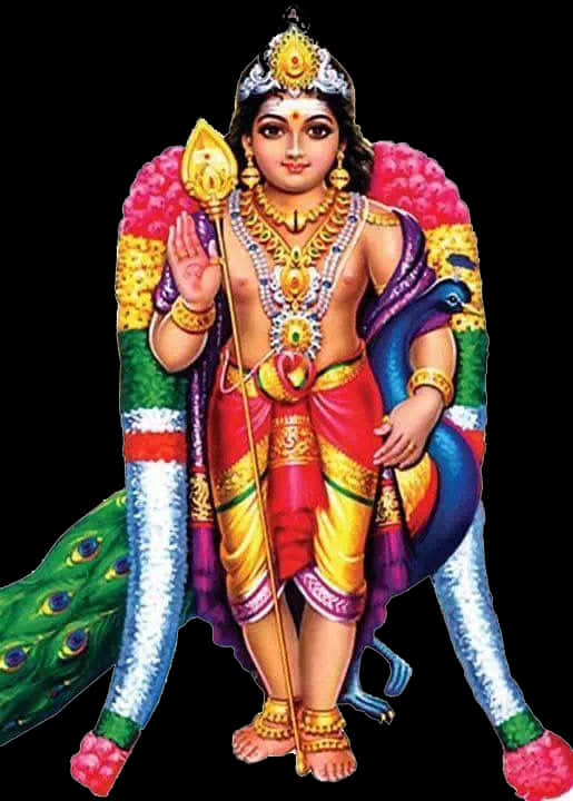 Colorful_ Murugan_ Deity_ Illustration