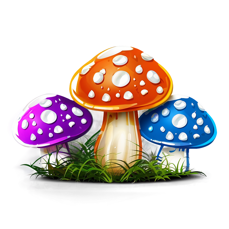 Colorful Mushroom Png Tqs