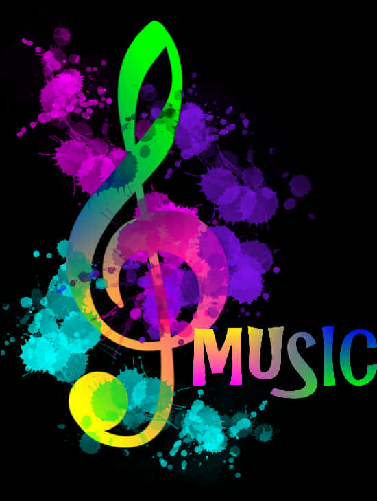 Colorful Music Note Splash