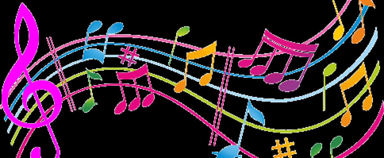 Colorful_ Musical_ Notes_ Background