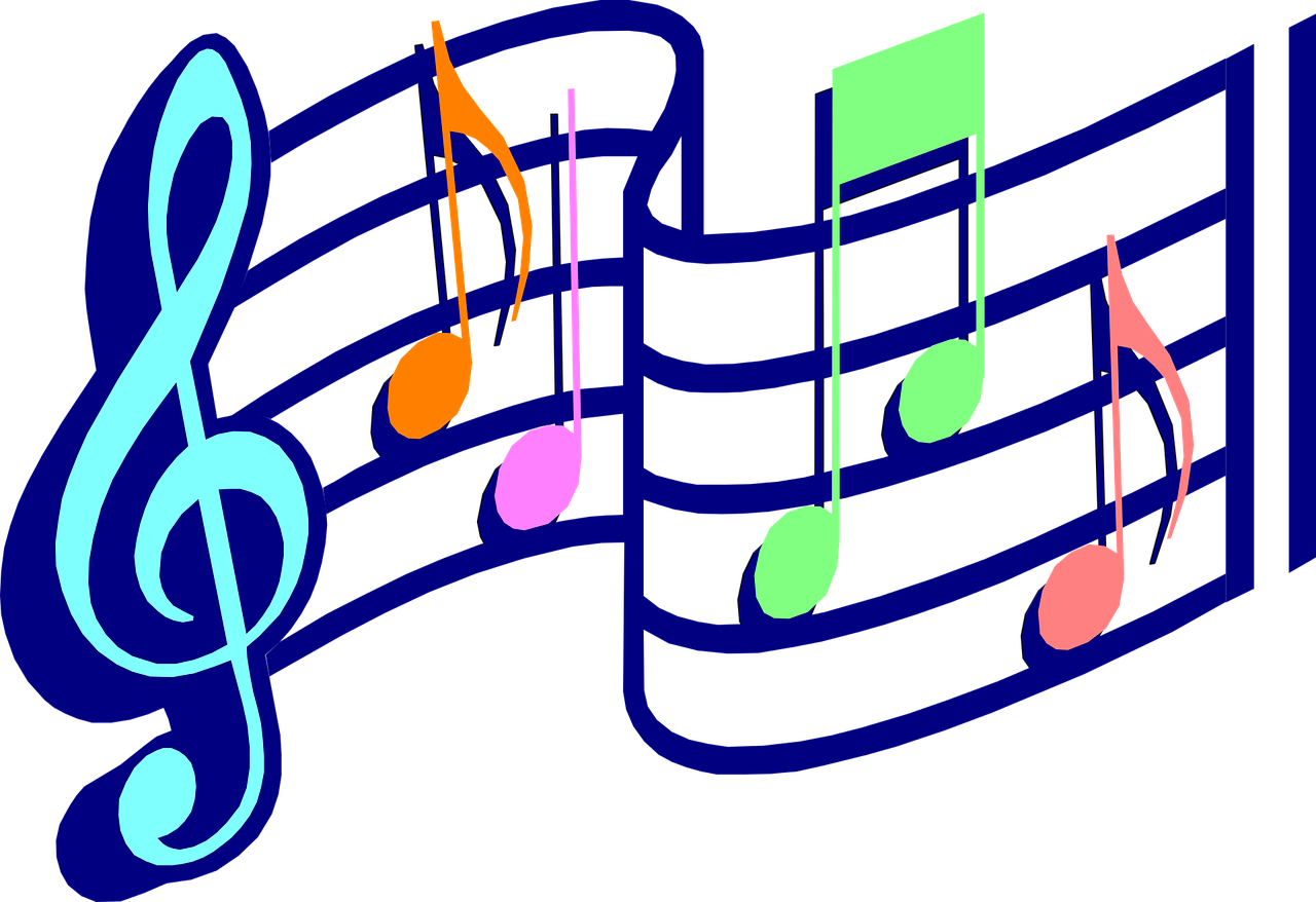 Colorful Musical Notes Graphic