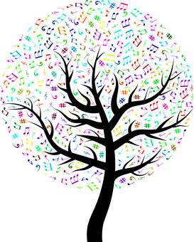 Colorful Musical Notes Sphere