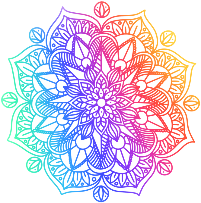 Colorful Neon Mandala Art