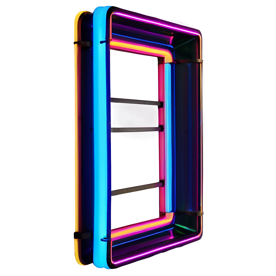 Colorful Neon Rectangle Png Bin33