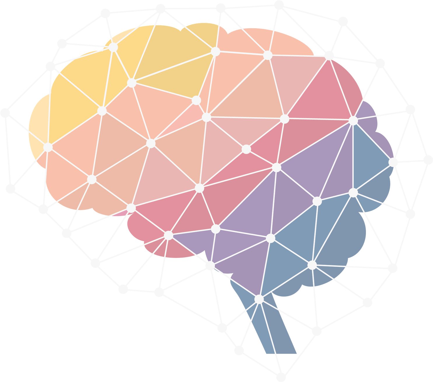 Colorful Neural Network Brain Clipart