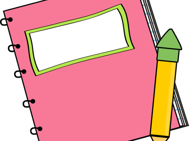 Colorful Notebookand Pencil Clipart