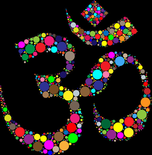 Colorful Om Symbol Circle Pattern