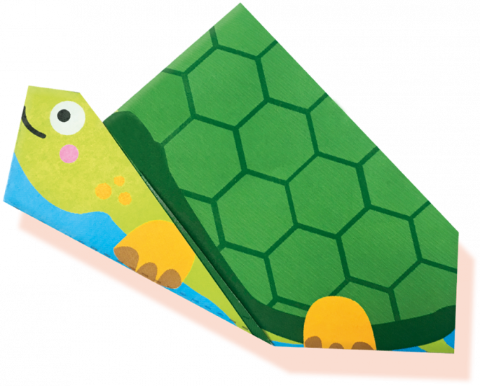 Colorful Origami Turtle